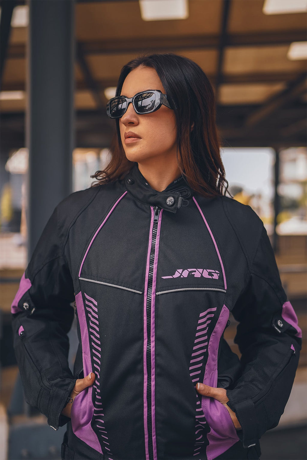 Diana Women's Motorcycle Jacket (Purple)