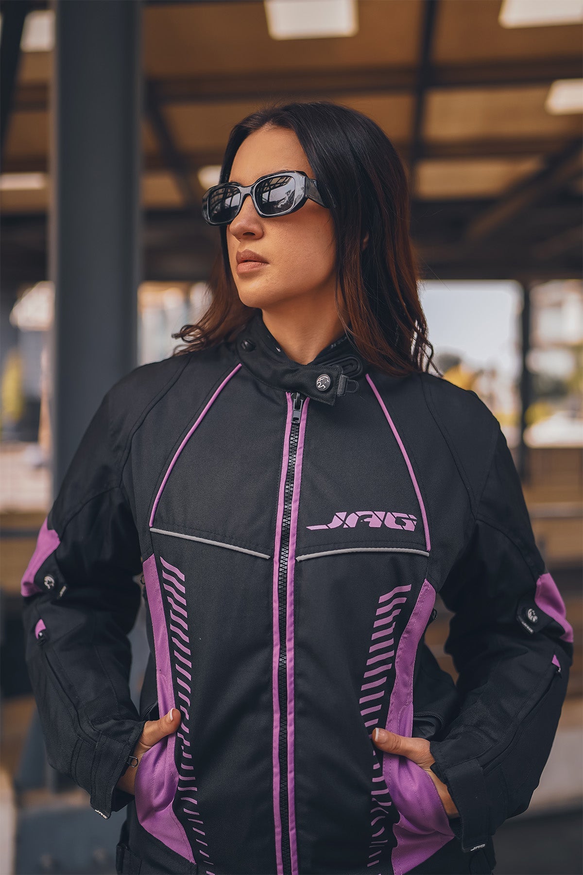 Diana Women's Motorcycle Jacket (Purple)