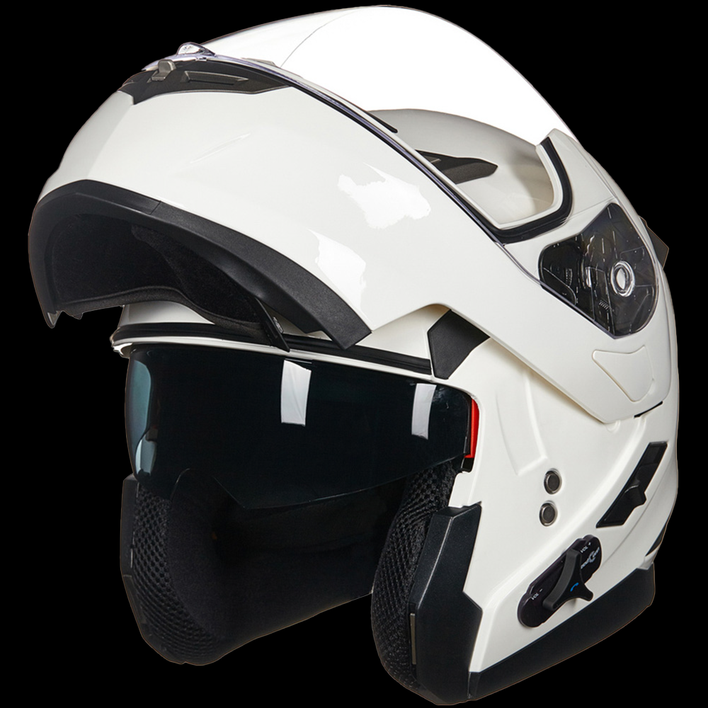 ILM Bluetooth Integrated Modular Flip up Full Face Motorcycle Helmet Model 953