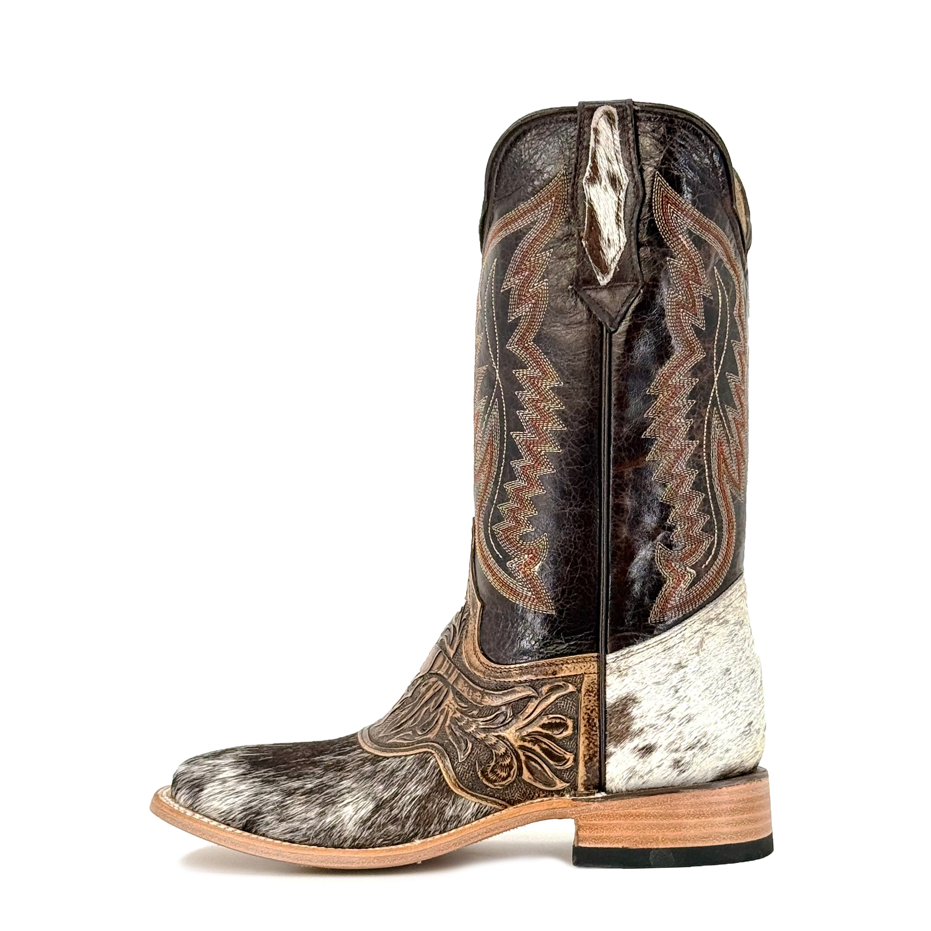 Men's Bulldog Hand Tooled  Boots - Cowhide