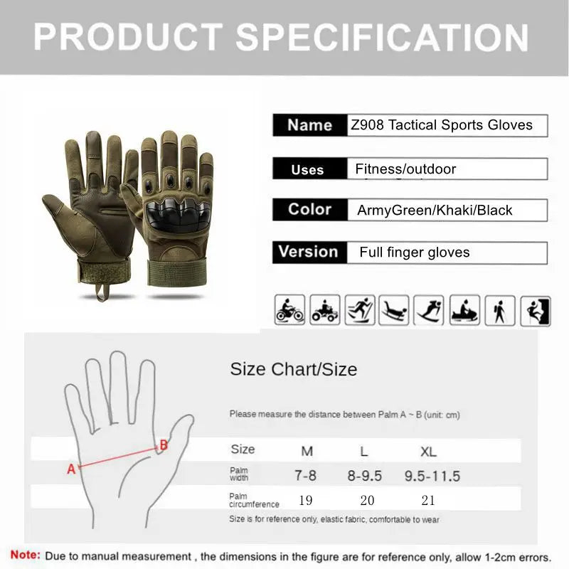Tactical Sports Gloves Touch Design