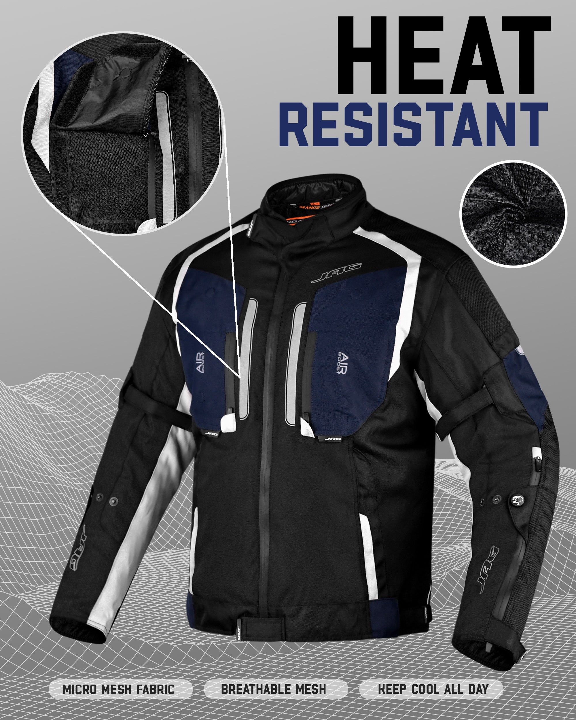Storm Motorcycle Protective Jacket | Black | All Seasons Jacket