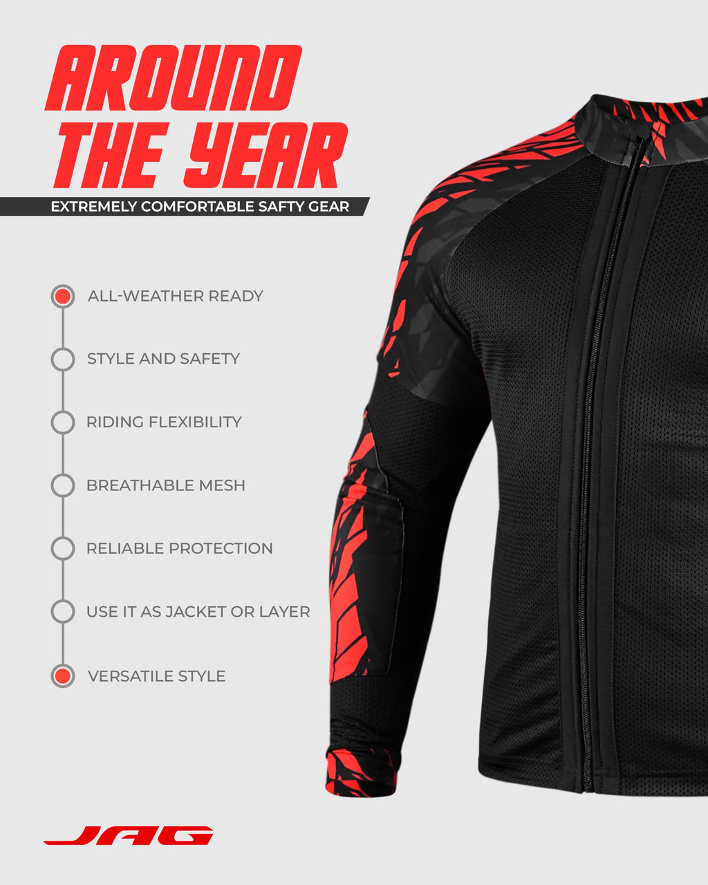 JAG Mesh Motorcycle Shirt | CE Certified Protection