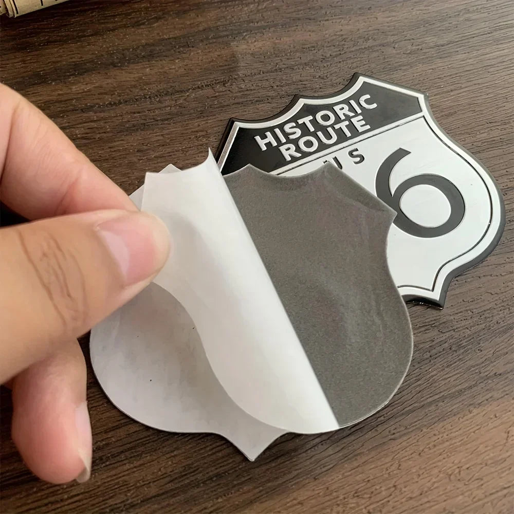 Aluminum Stickers 3D 66 Historic Route