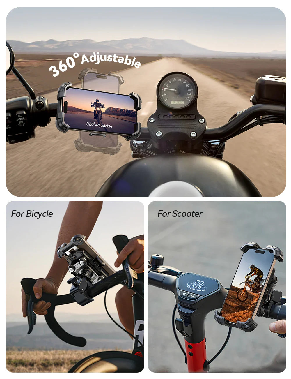 Joyroom Motorcycle Phone Mount Anti Vibration