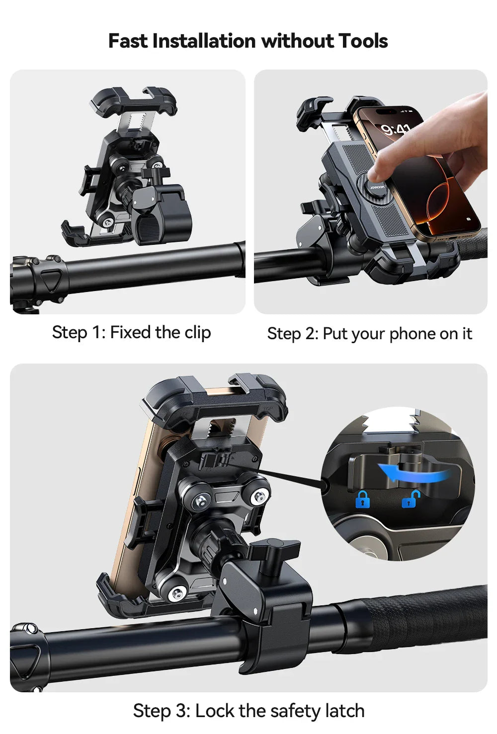 Joyroom Motorcycle Phone Mount Anti Vibration
