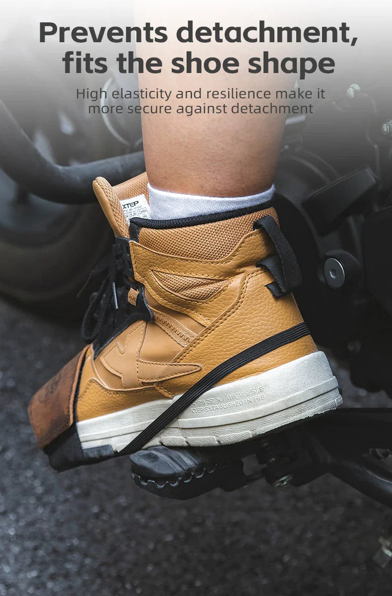 ROCKBROS Motorcycle Shift Lever Shoe Cover Non-slip And Wear Resistant Leather Motorcycle Shoes Protection Gear Shift Pad