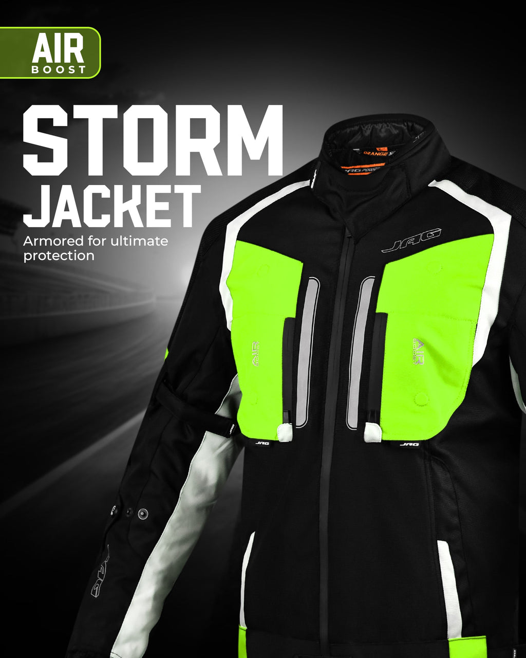 Storm Motorcycle Protective Jacket | Black | All Seasons Jacket