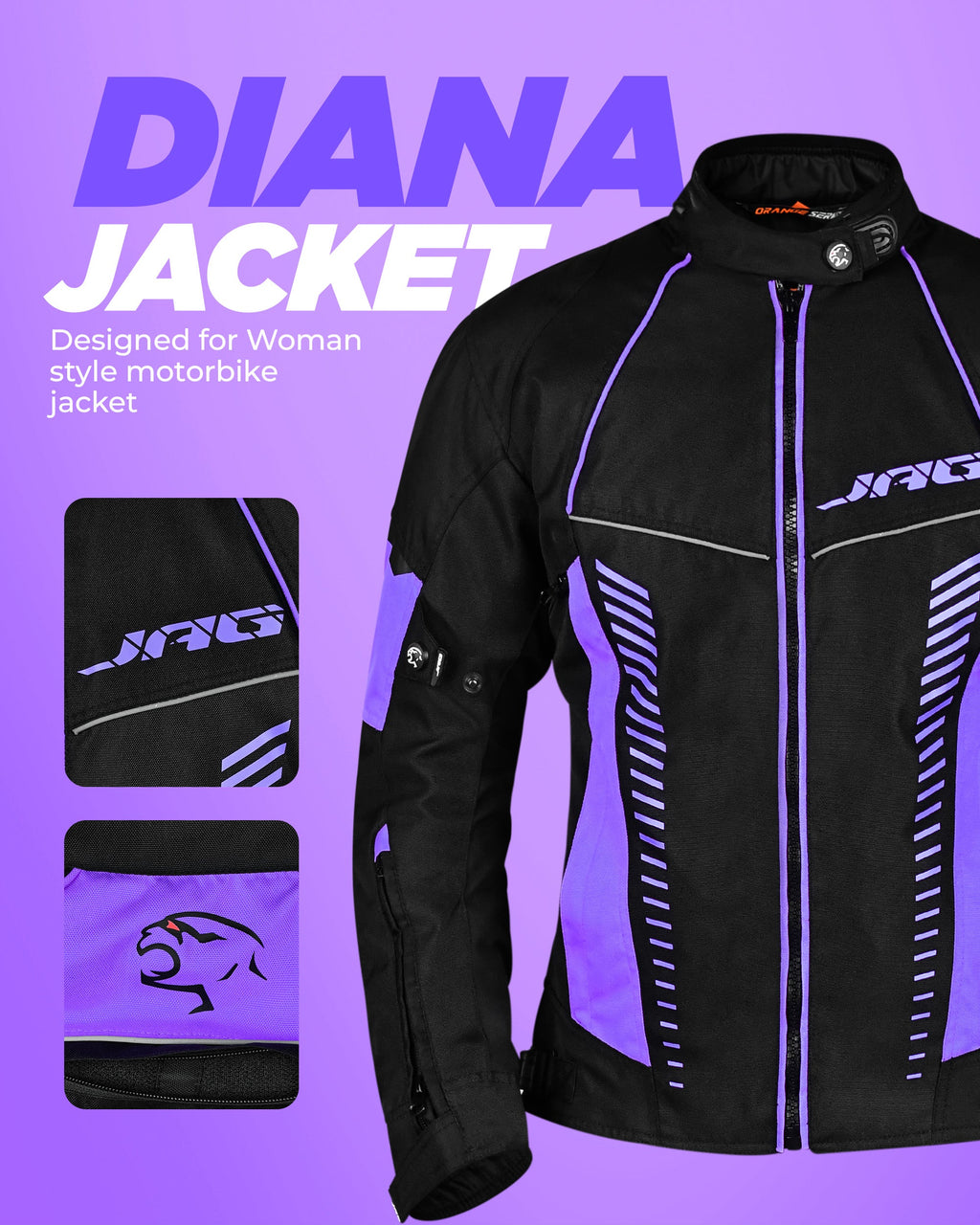 Diana Women's Motorcycle Jacket (Purple)