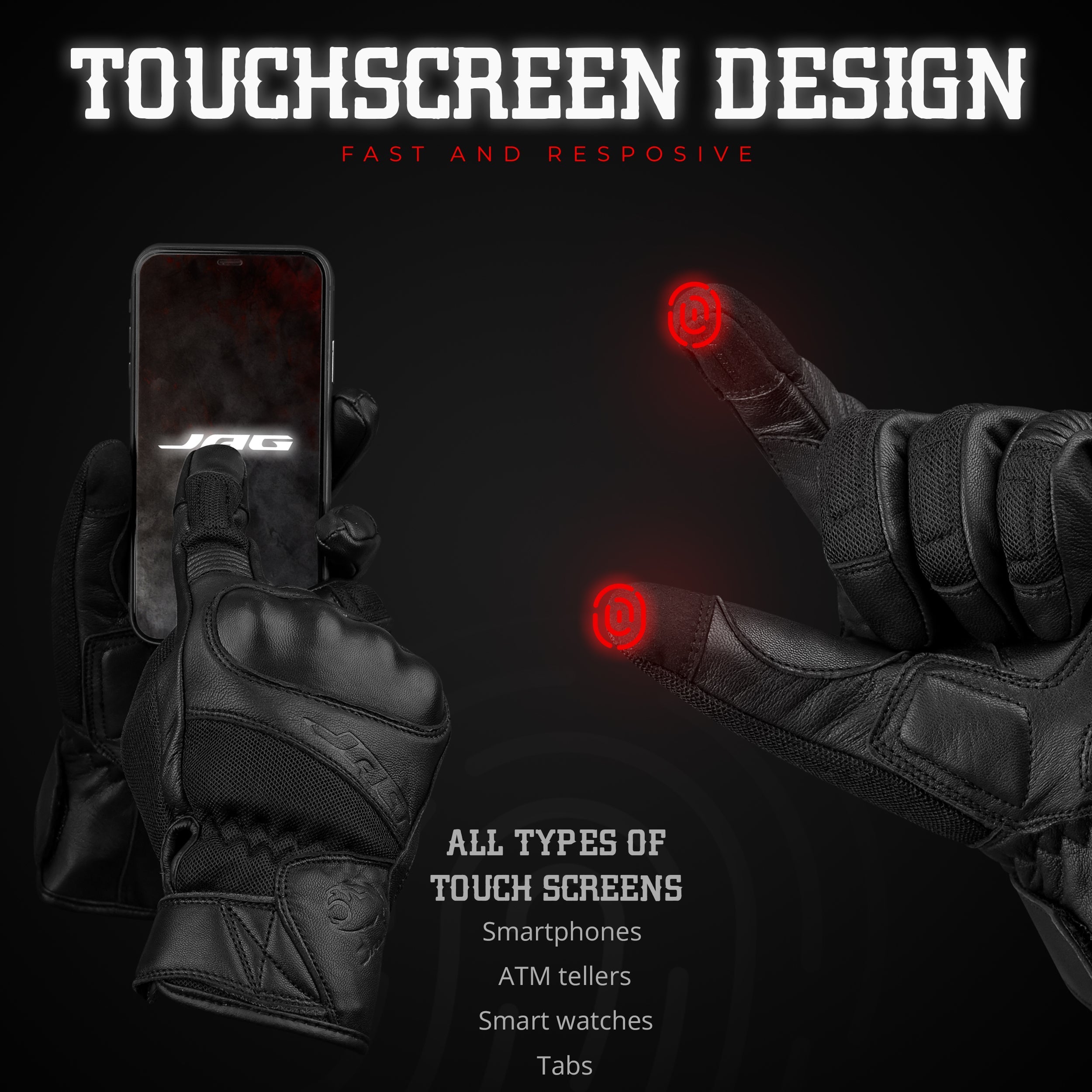 Ultra Volid Leather Motorcycle Gloves