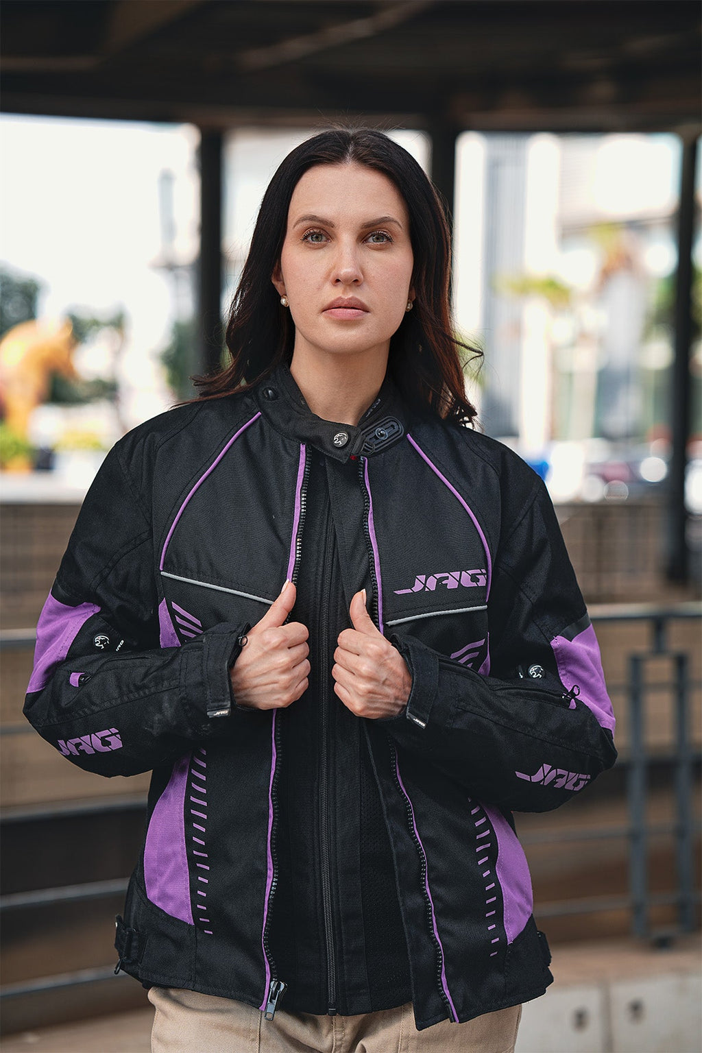 Diana Women's Motorcycle Jacket (Purple)