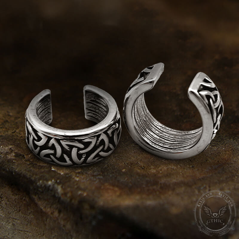 Celtic Knot Stainless Steel Viking Ear Cuffs
