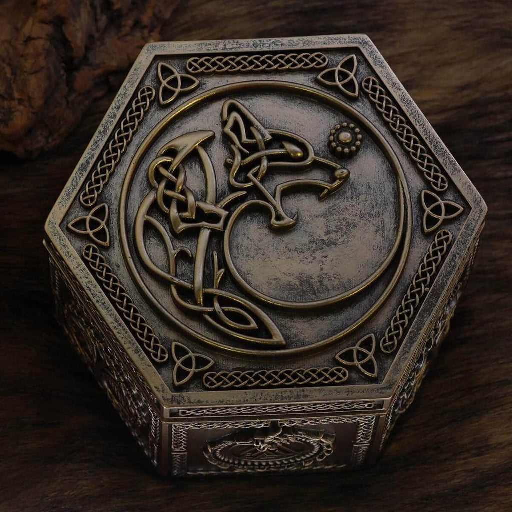 Viking Wolf Jewelry Box
