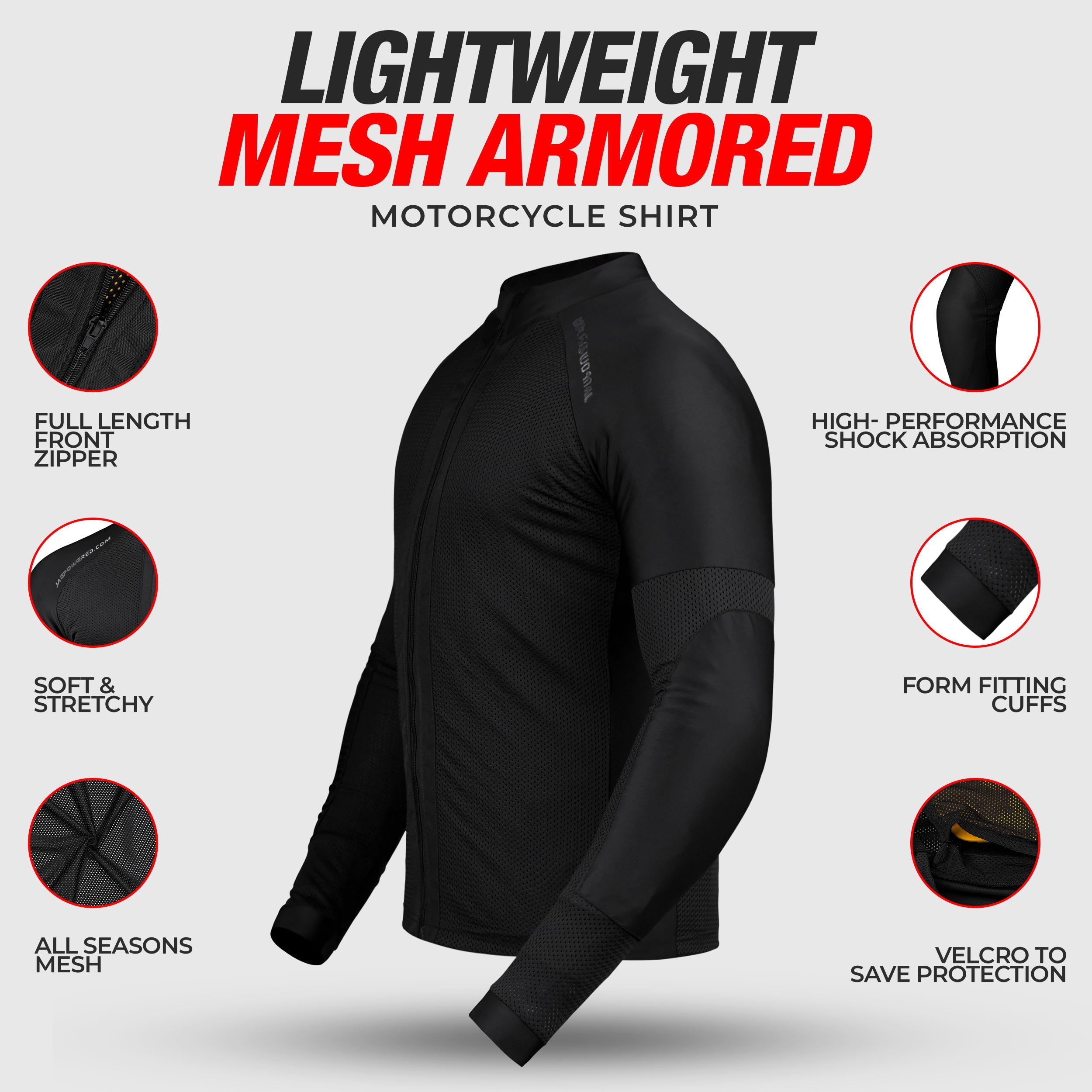 JAG Mesh Motorcycle Shirt | CE Certified Protection