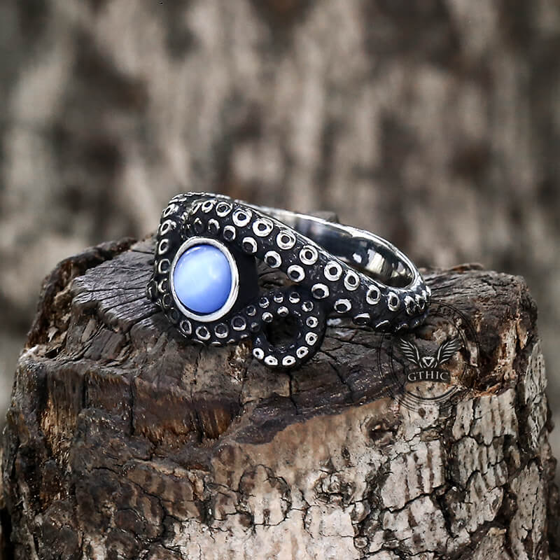 Octopus Tentacle Stainless Steel Animal Ring