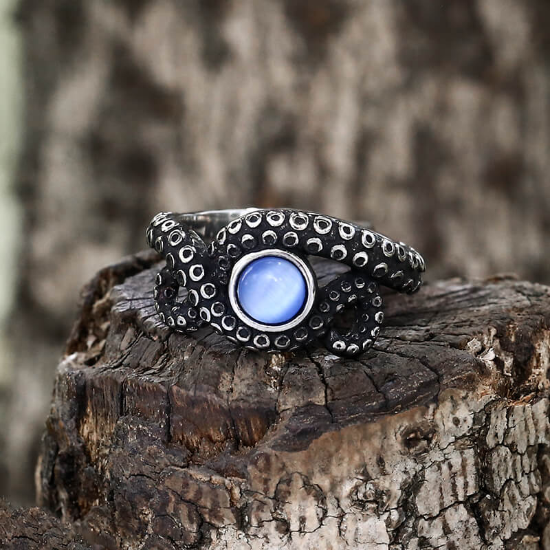 Octopus Tentacle Stainless Steel Animal Ring