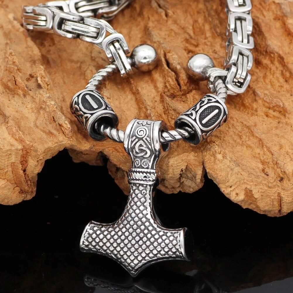 Vikings Hammer of Thor Stainless Steel Necklace