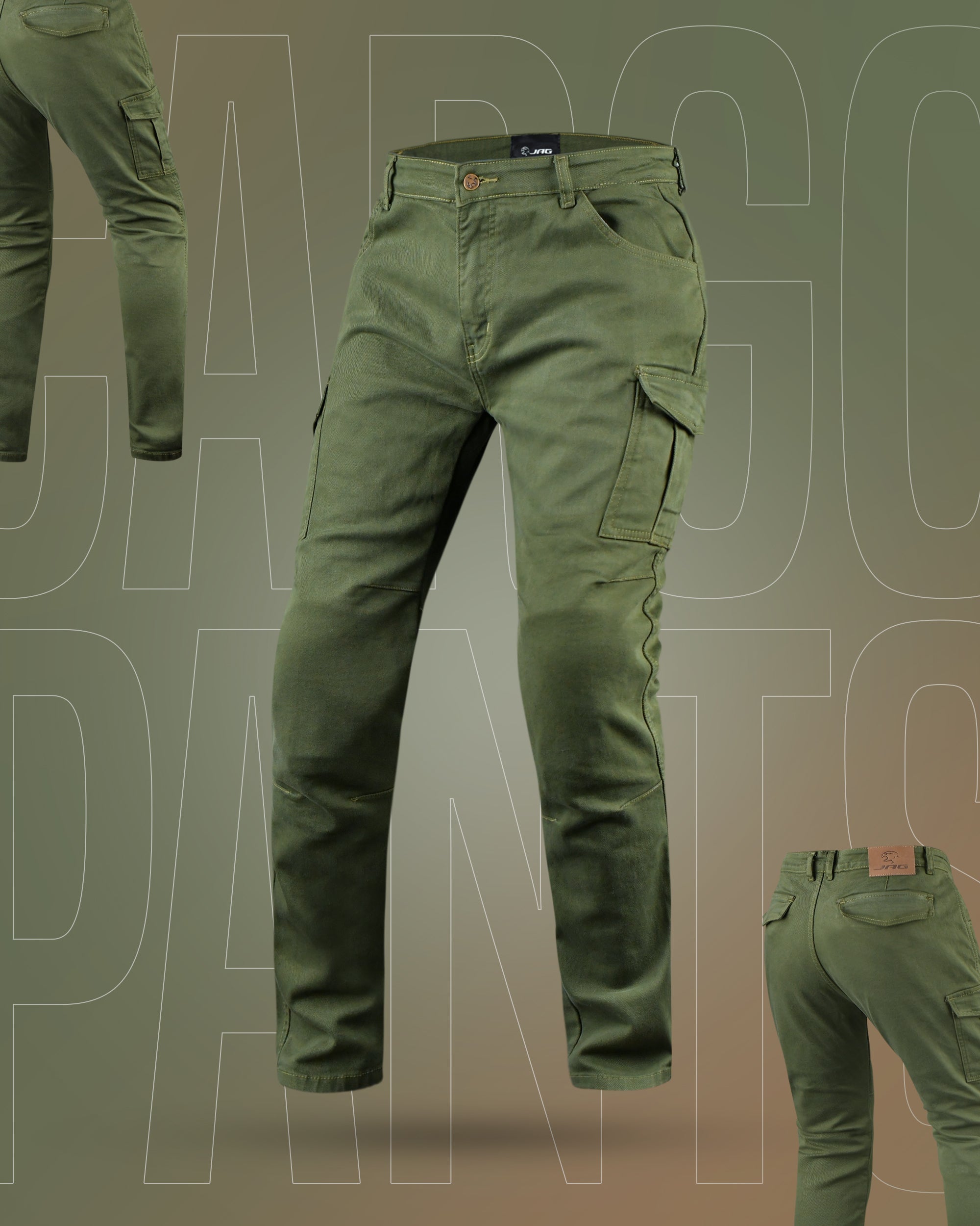 JAG Motorcycle Cargo Pants – Slim Fit Armored Cargo Jeans with CE Approved Armors