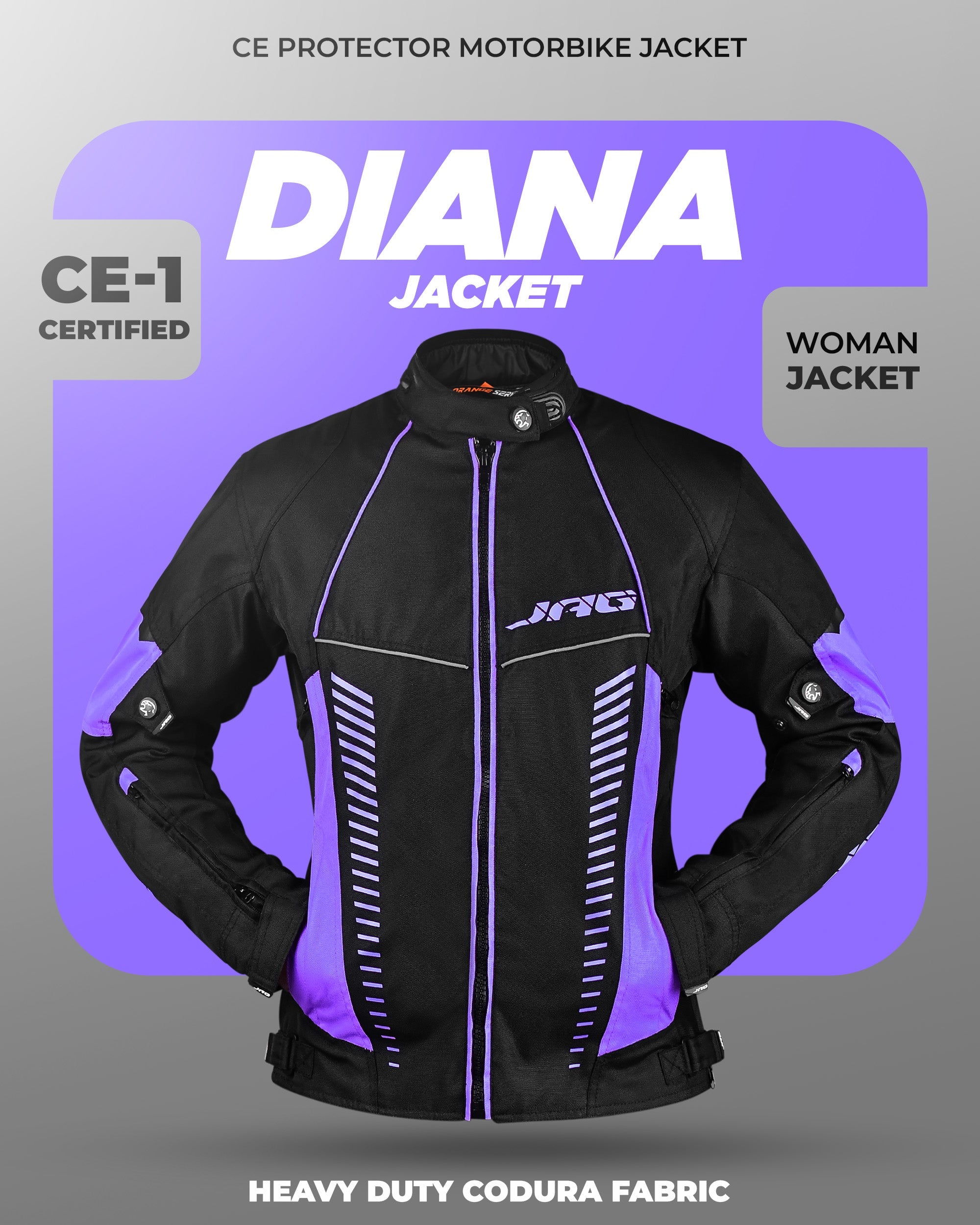 Diana Women's Motorcycle Jacket (Purple)