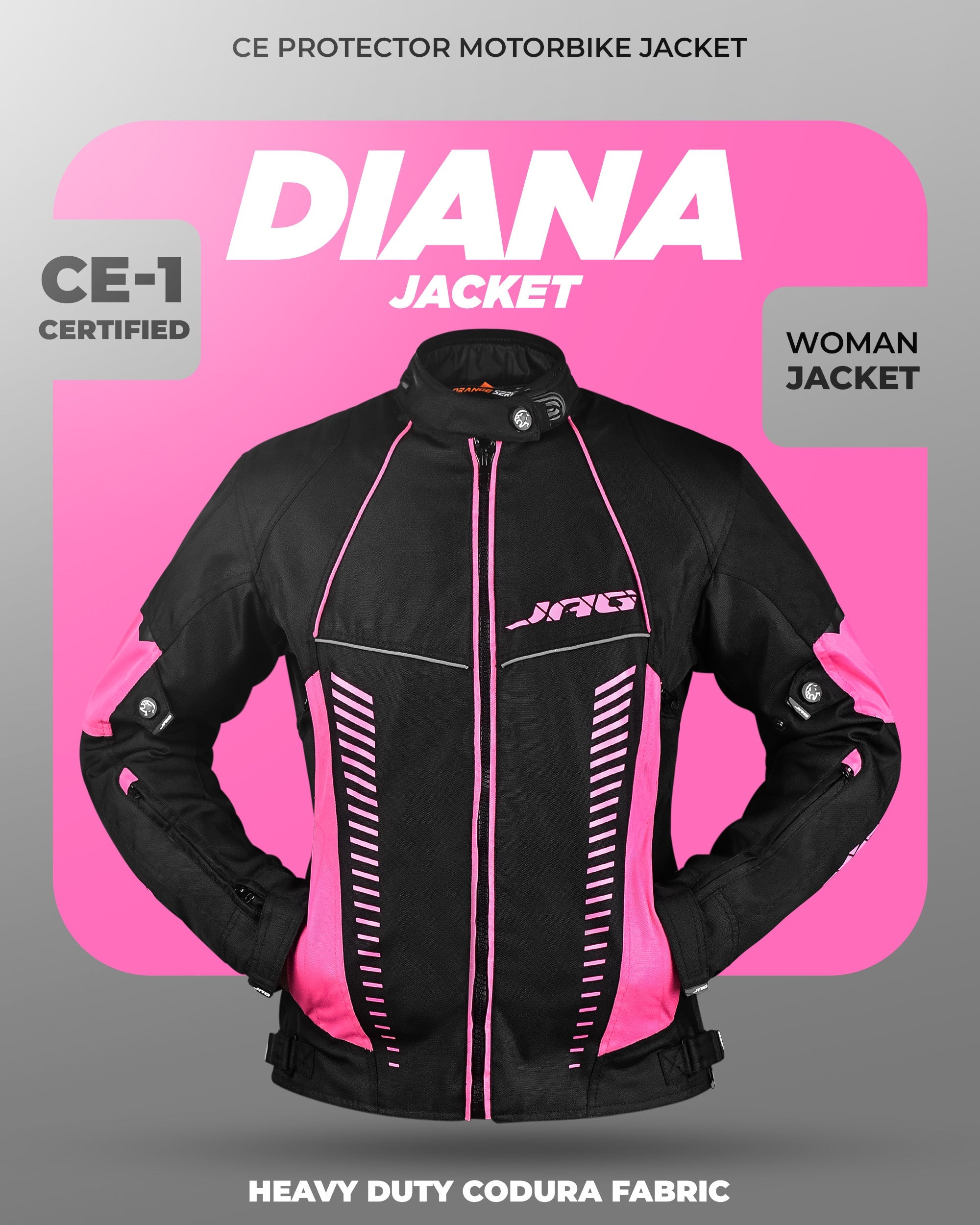 Diana Women's Motorcycle Jacket (Pink)