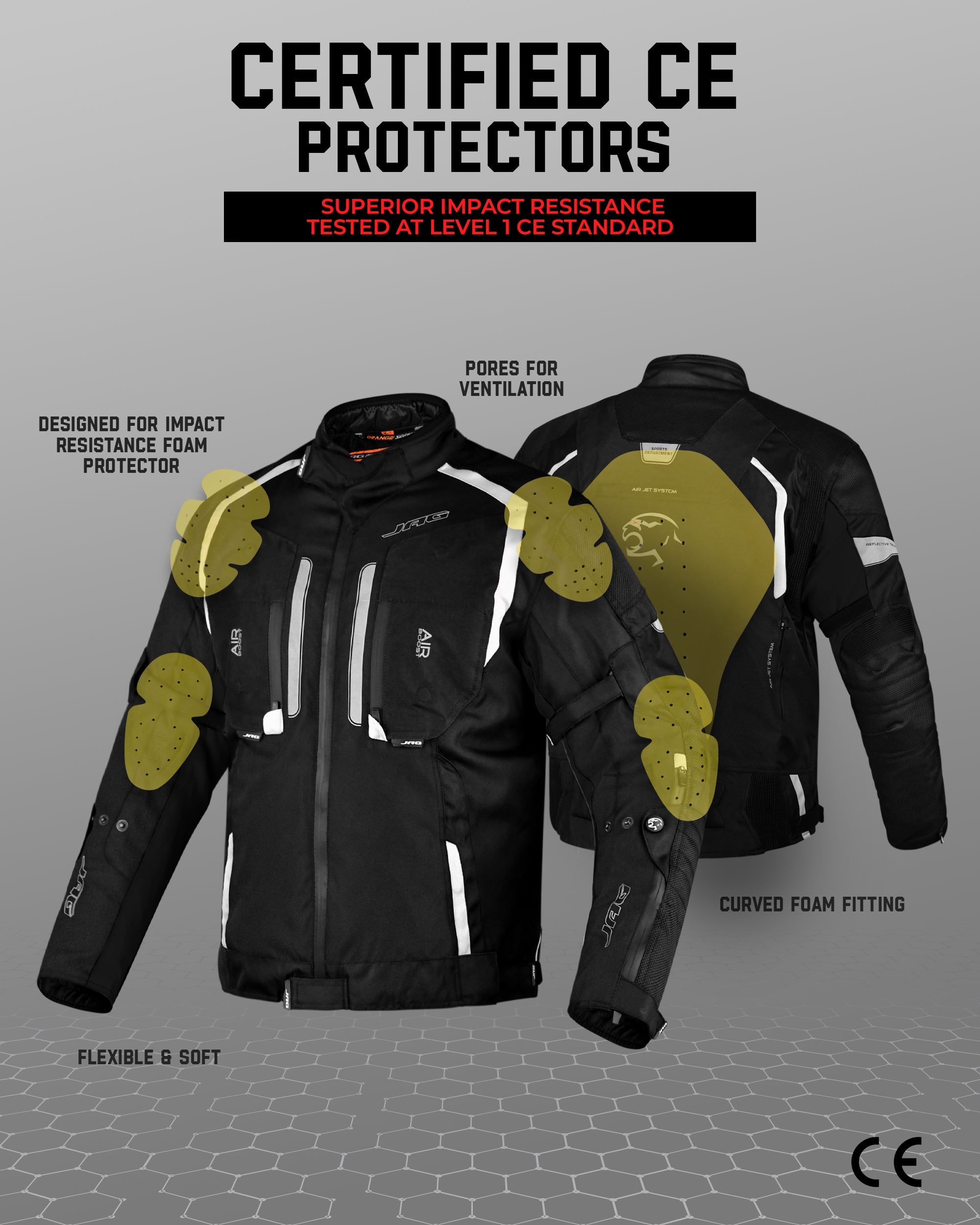 Storm Motorcycle Protective Jacket | Black | All Seasons Jacket