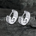 Simple Chain Design Stainless Steel Hoop Earrings