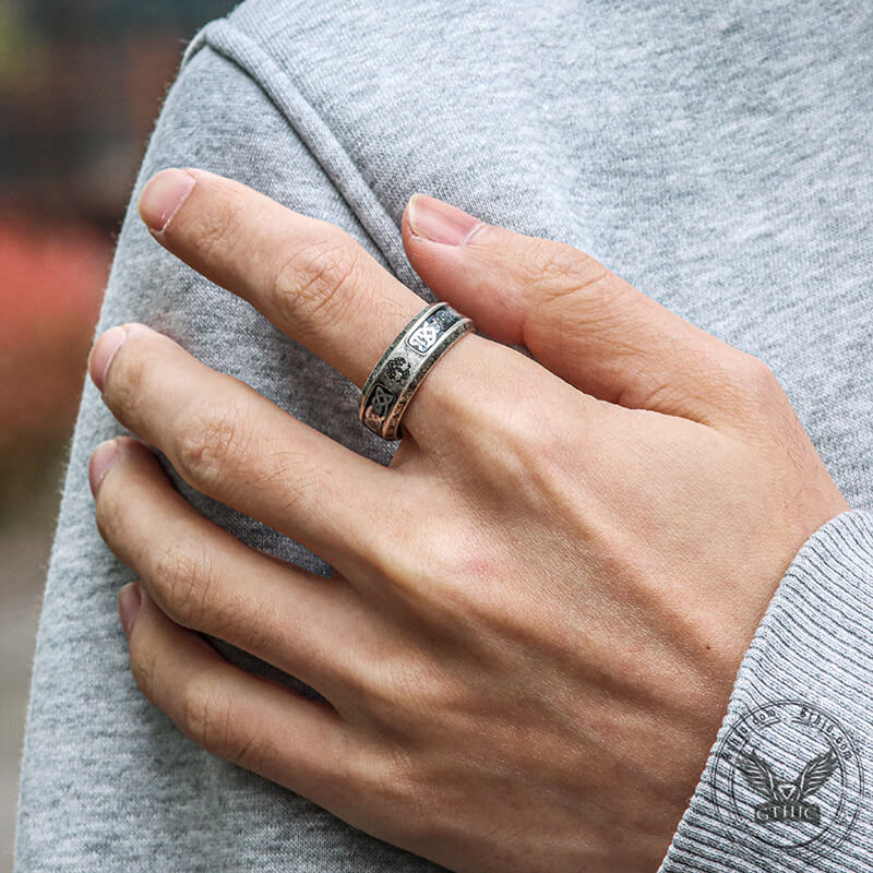Tree Of Life Knot Stainless Steel Viking Band Ring