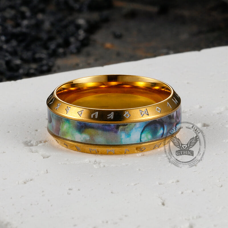 Tree Of Life Stainless Steel Shell Viking Ring