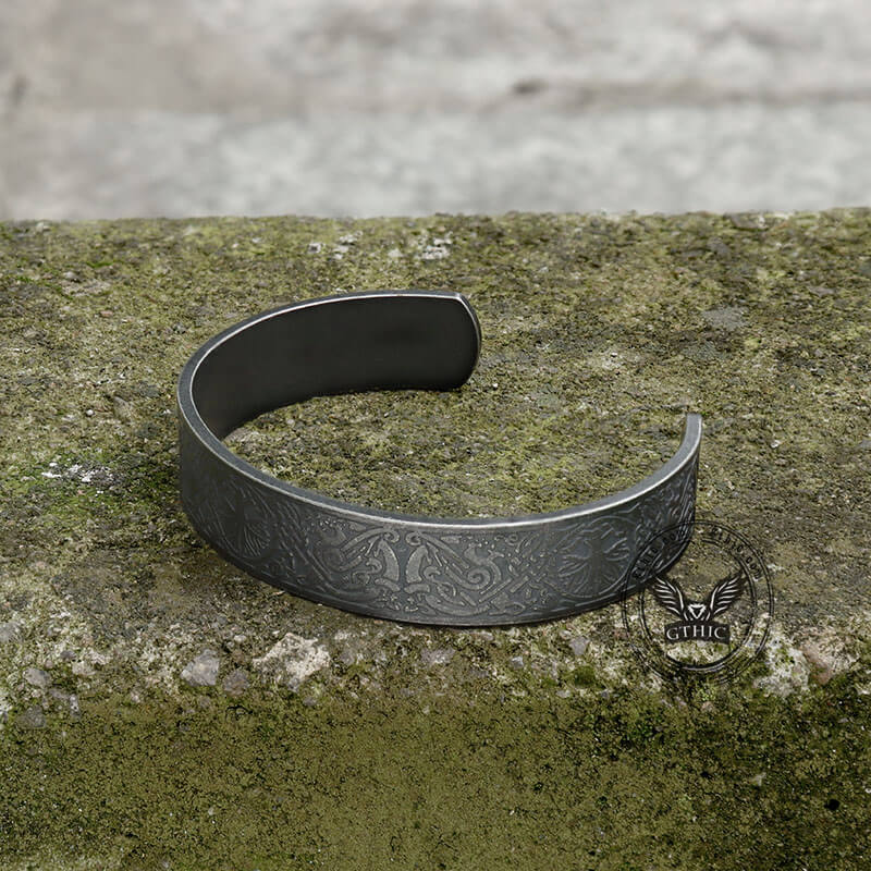 Viking Symbol Stainless Steel Cuff Bracelet